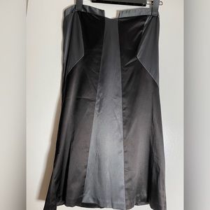 BLACK + Gray Strapless Mini Dress